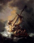 REMBRANDT Harmenszoon van Rijn Christ in the Storm on the Lake of Galilee, oil painting